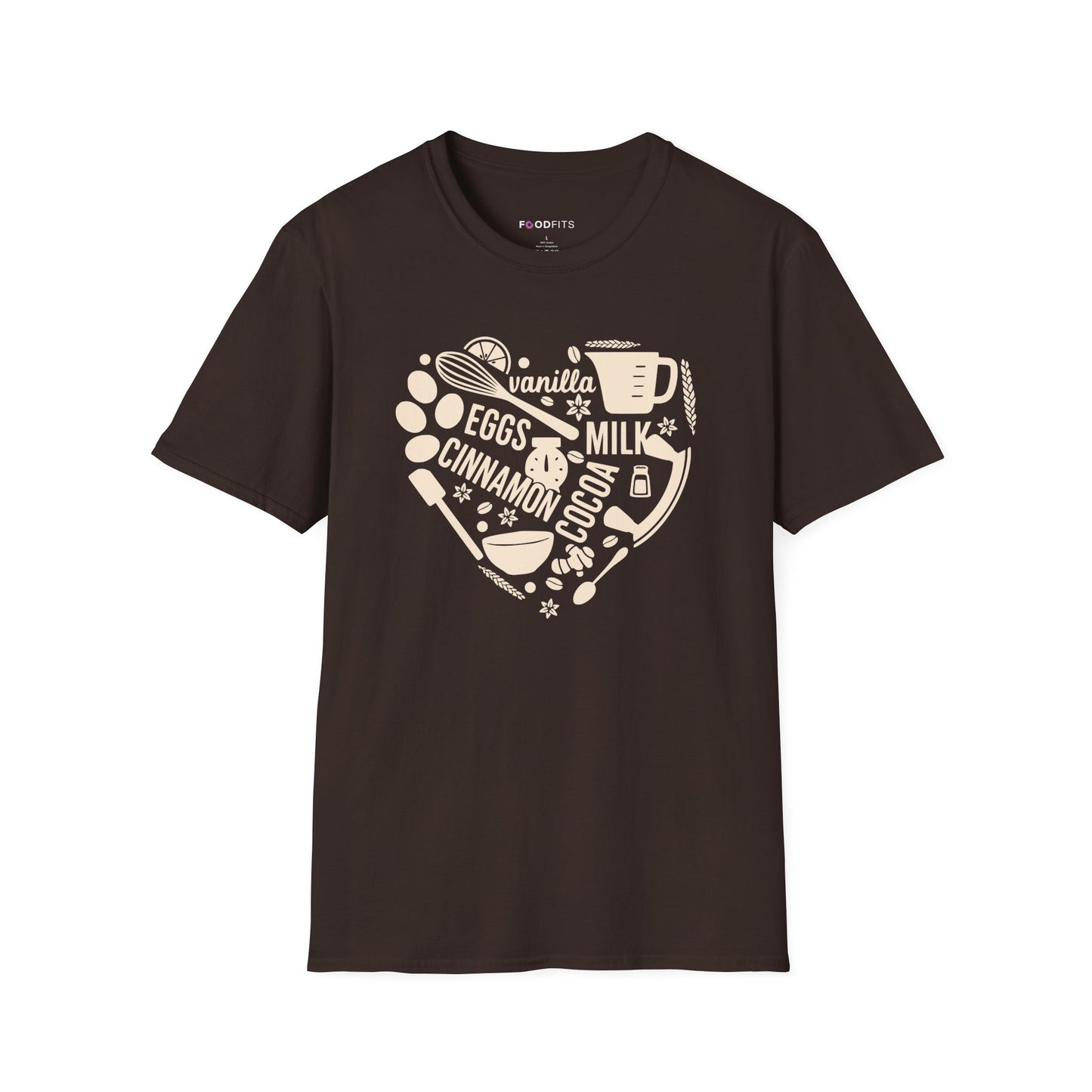 Baker's heart collage t-shirt