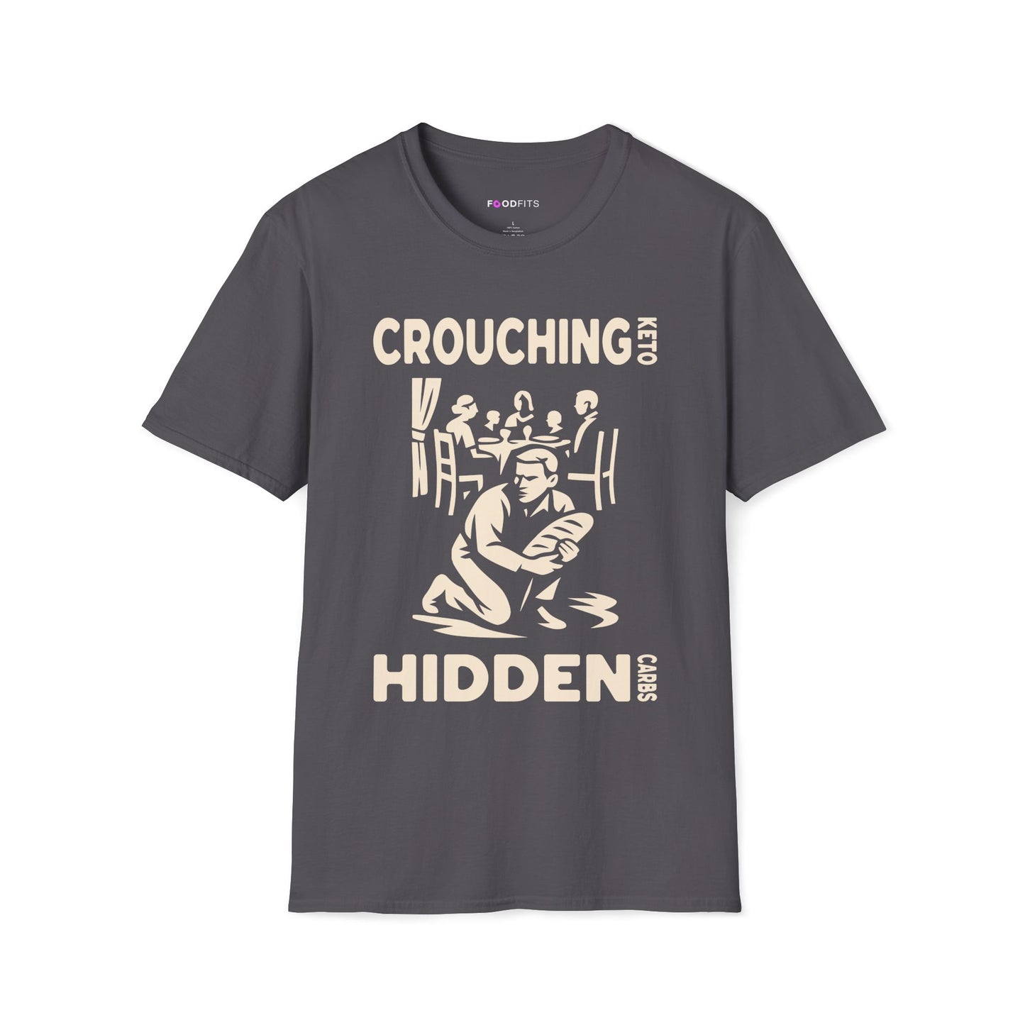 Crouching keto hidden carbs t-shirt