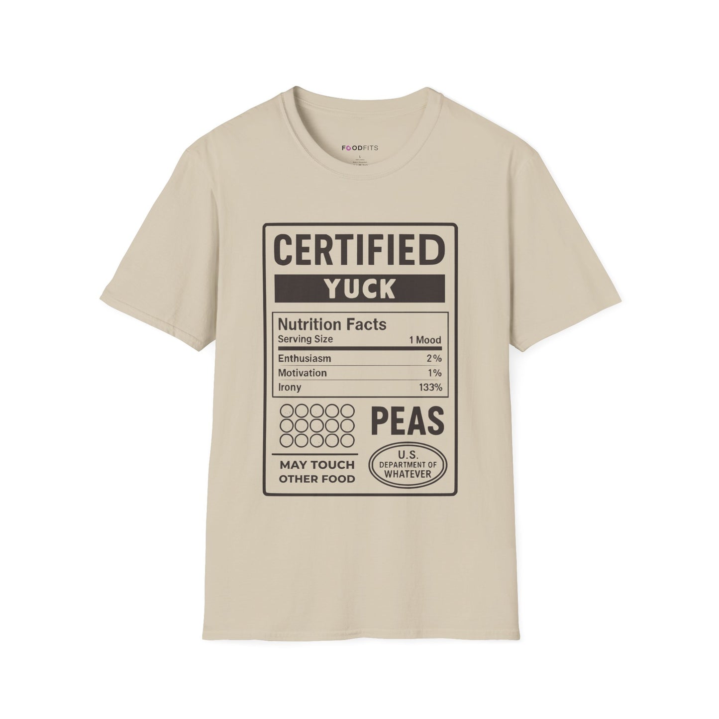 Certified yuck - peas t-shirt