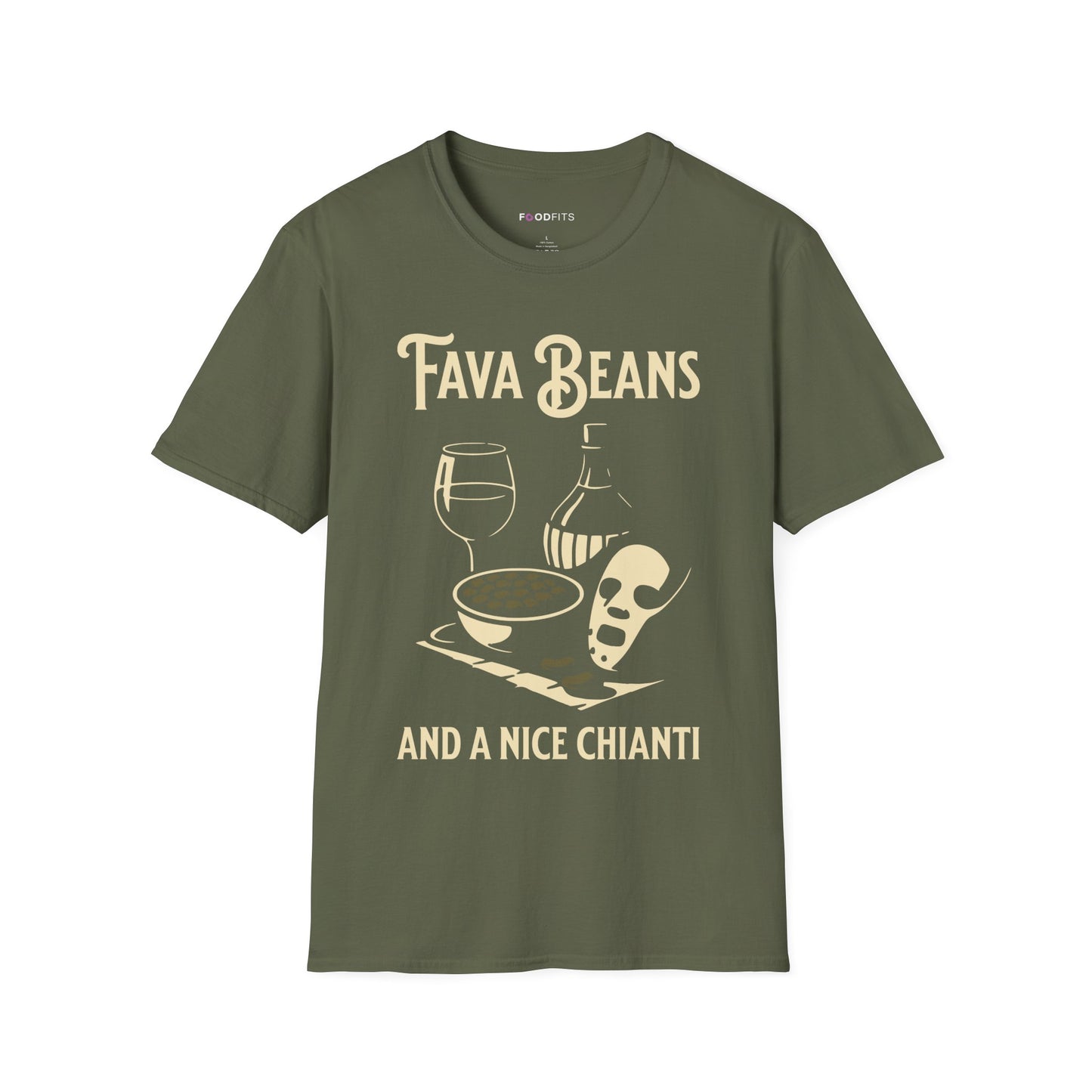 Fava beans and a nice chianti t-shirt