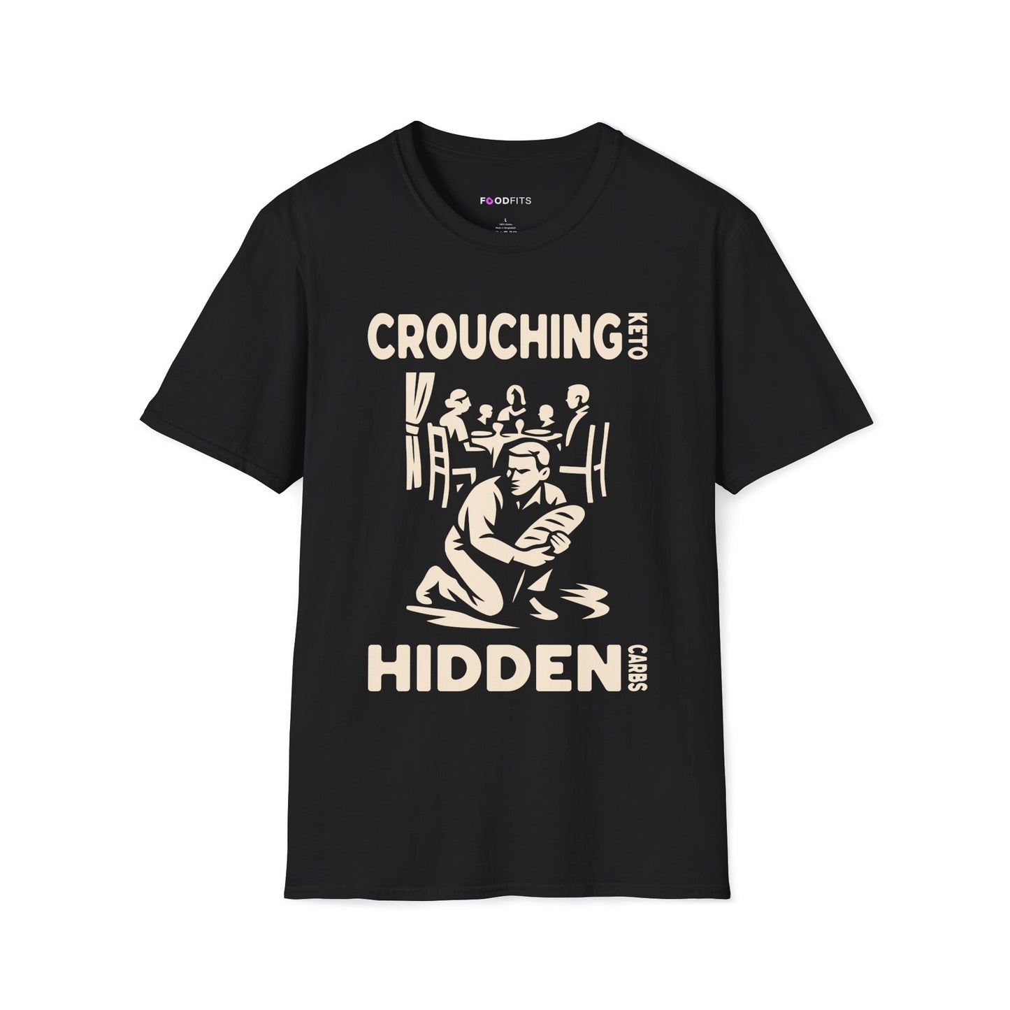 Crouching keto hidden carbs t-shirt