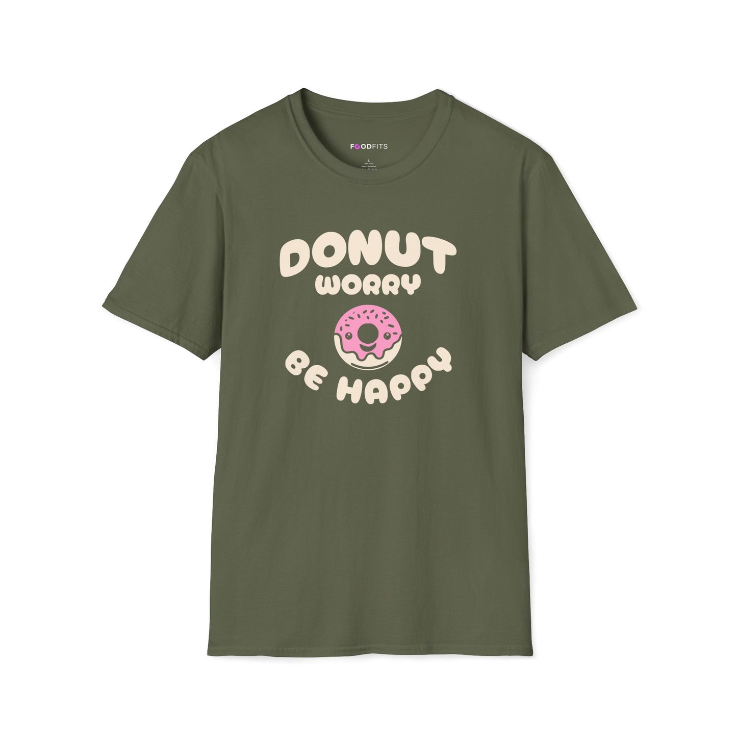 Donut worry be happy t-shirt