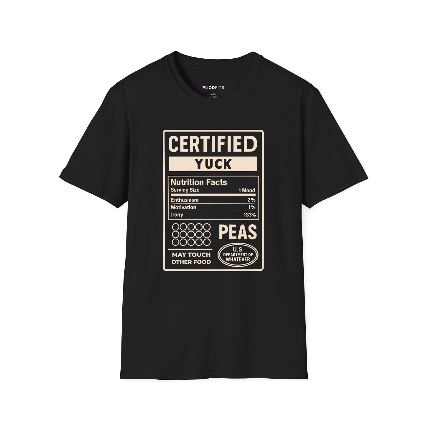 Certified yuck - peas t-shirt