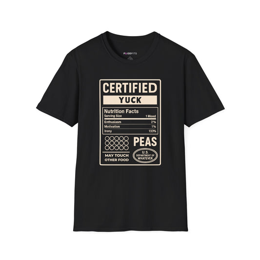 Certified yuck - peas t-shirt