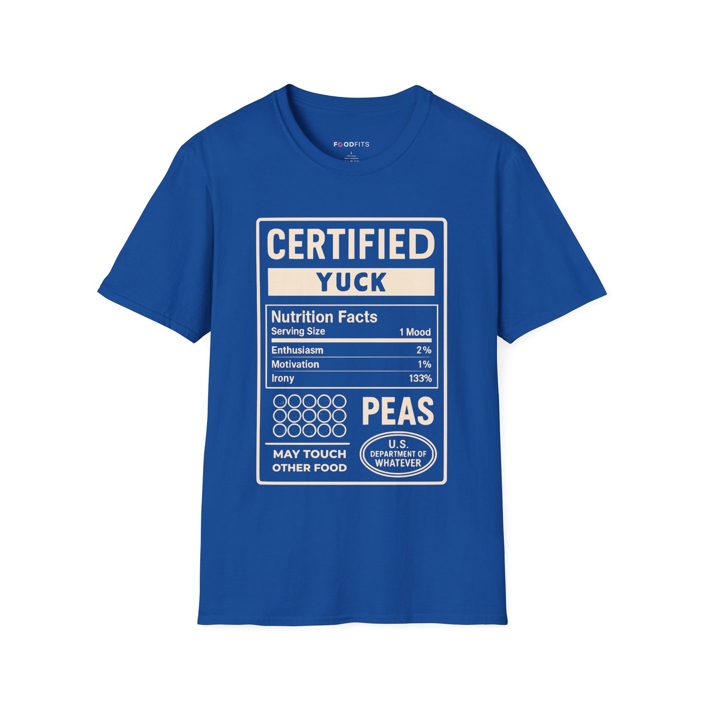 Certified yuck - peas t-shirt