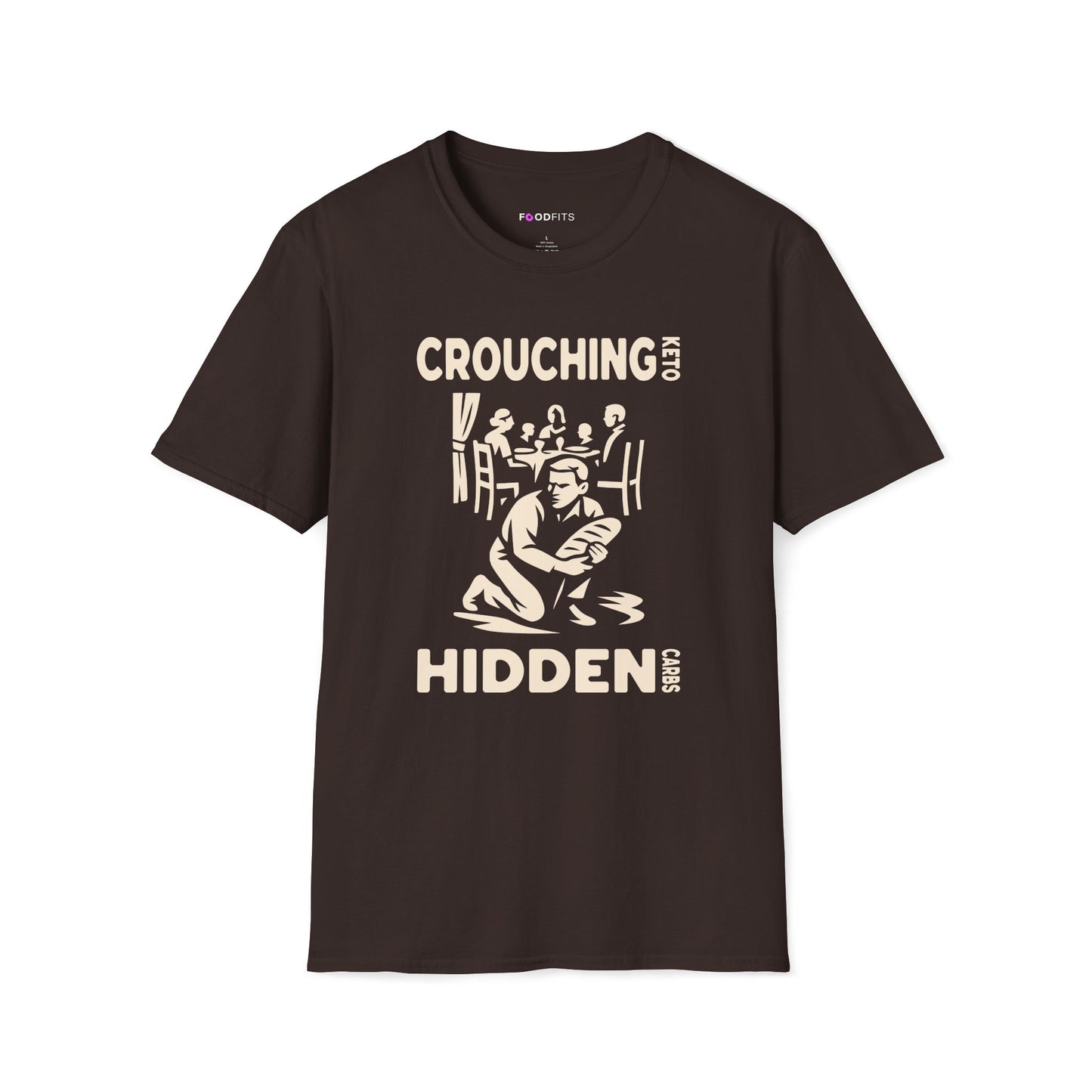 Crouching keto hidden carbs t-shirt