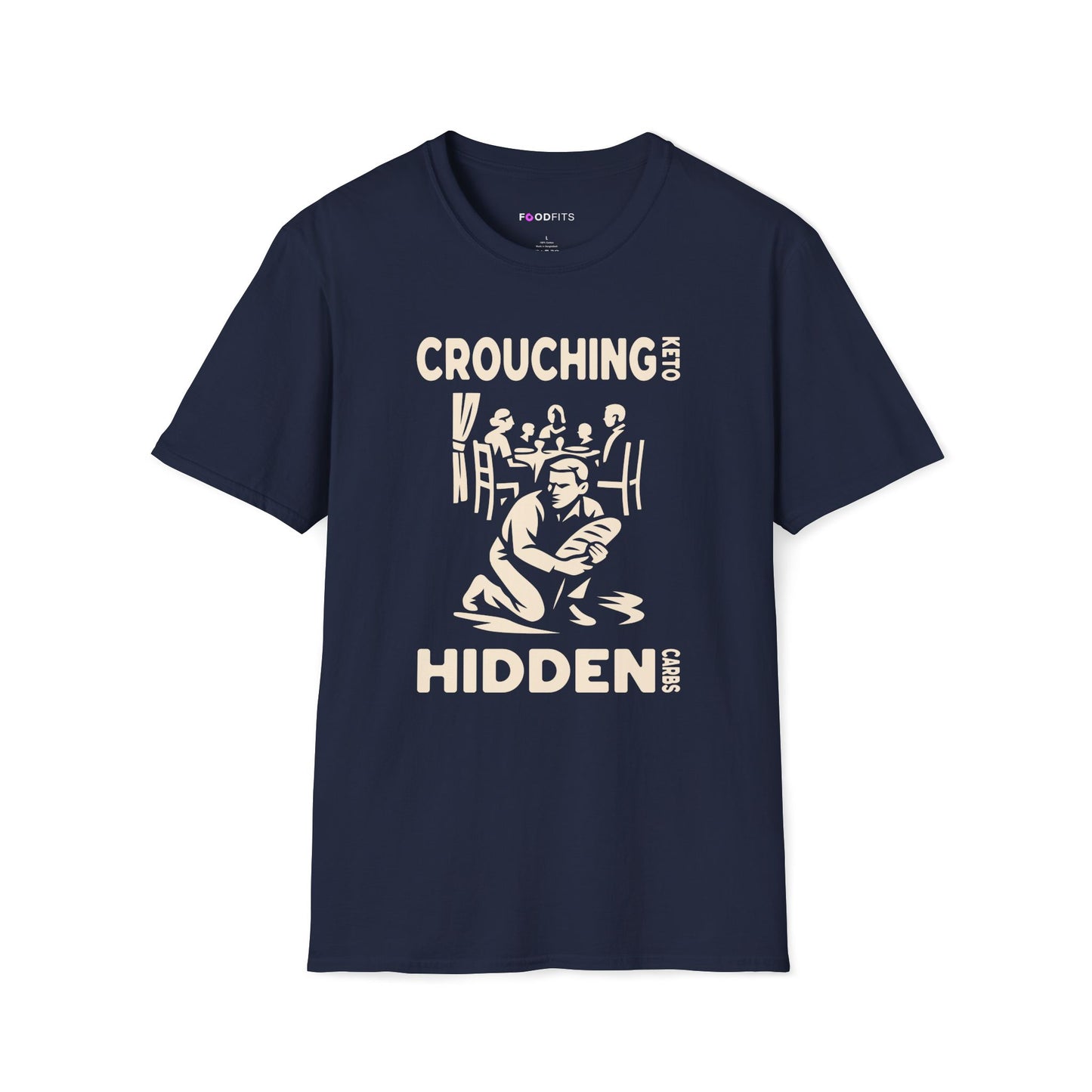 Crouching keto hidden carbs t-shirt