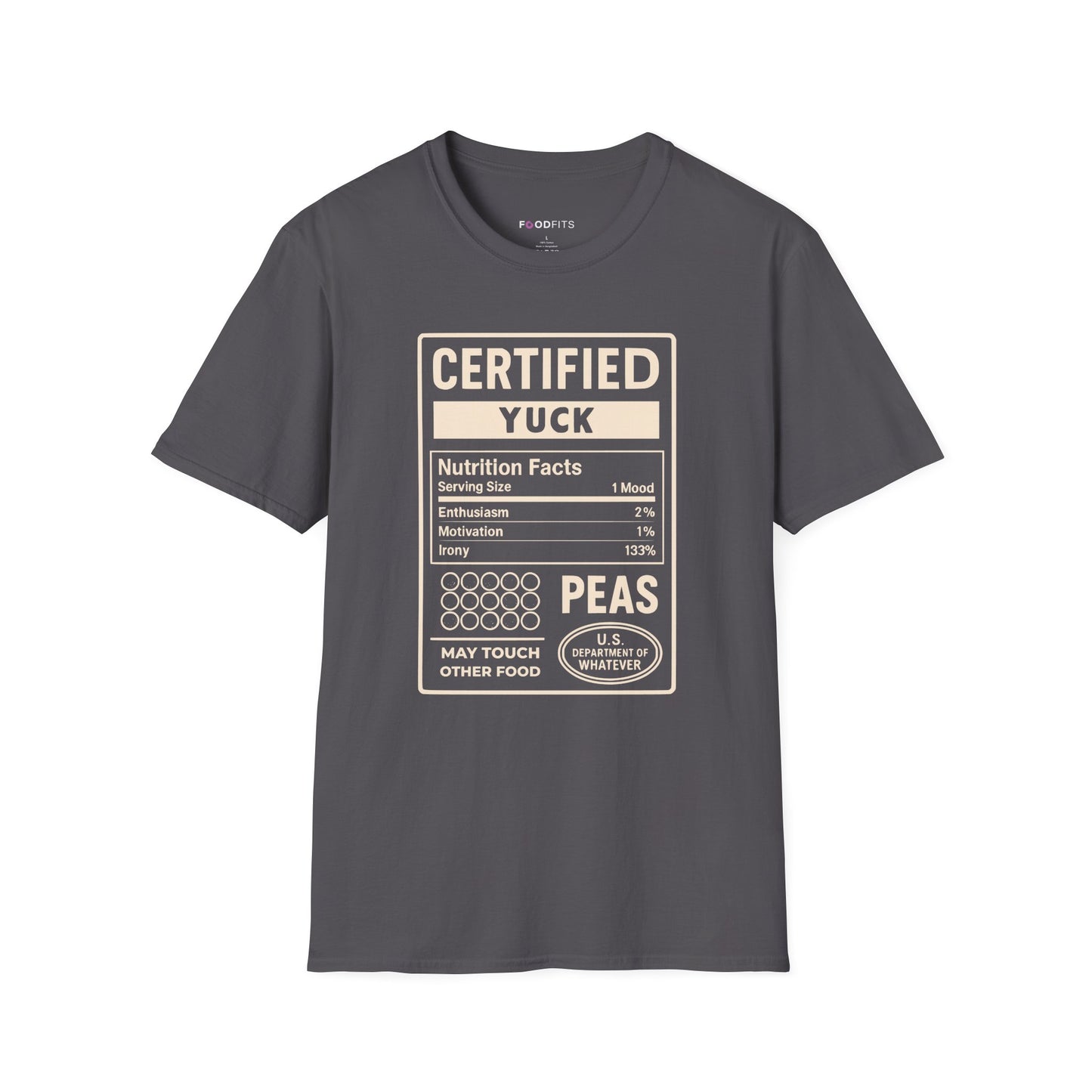 Certified yuck - peas t-shirt