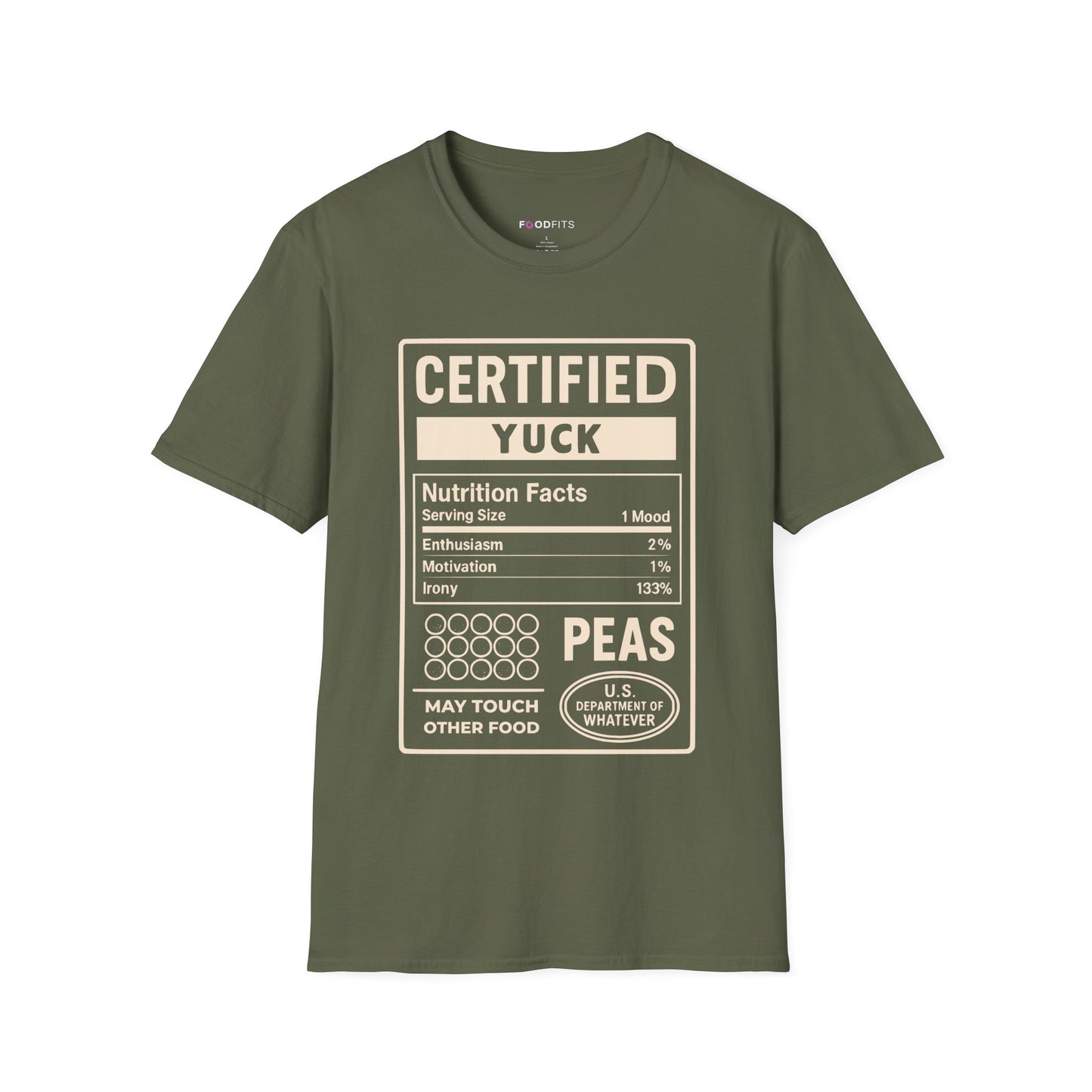 Certified yuck - peas t-shirt