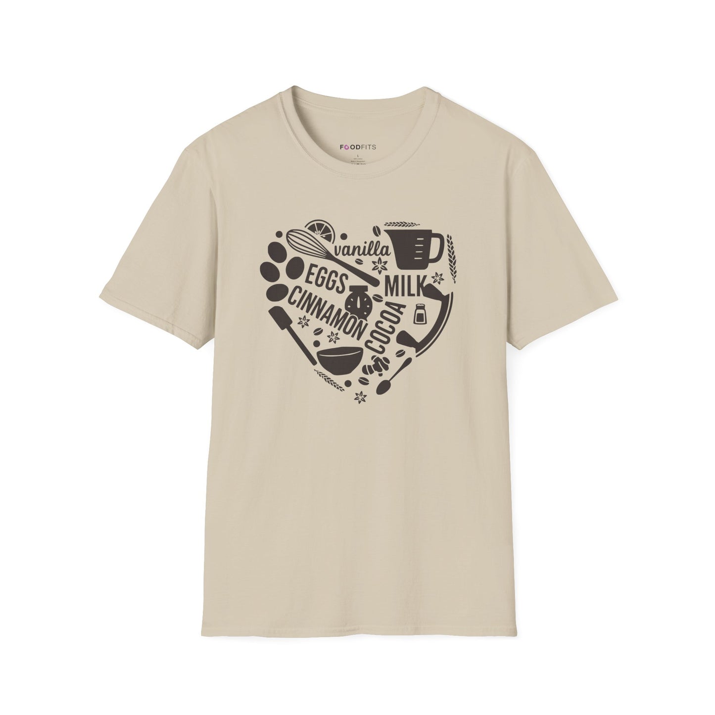Baker's heart collage t-shirt