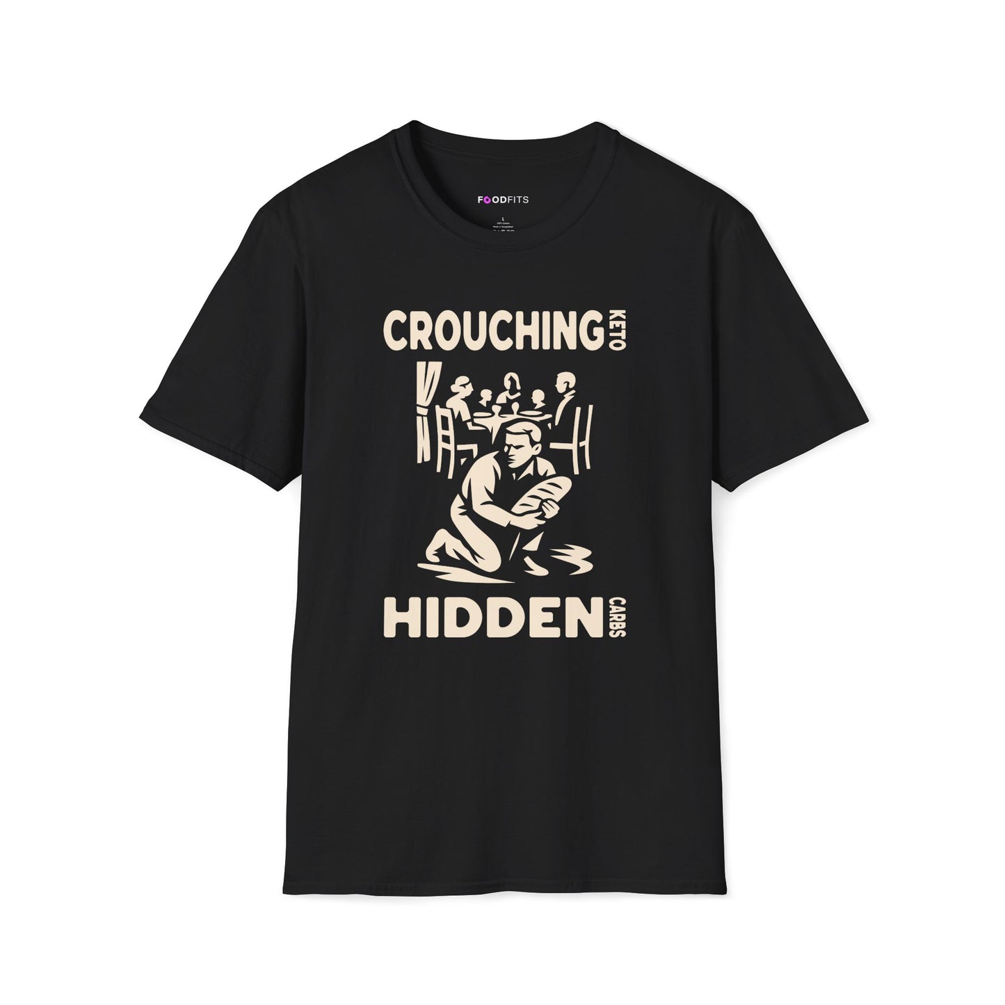Crouching keto hidden carbs t-shirt