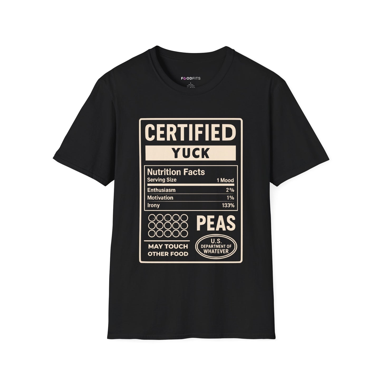 Certified yuck - peas t-shirt