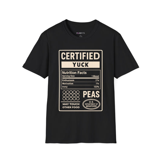 Certified yuck - peas t-shirt