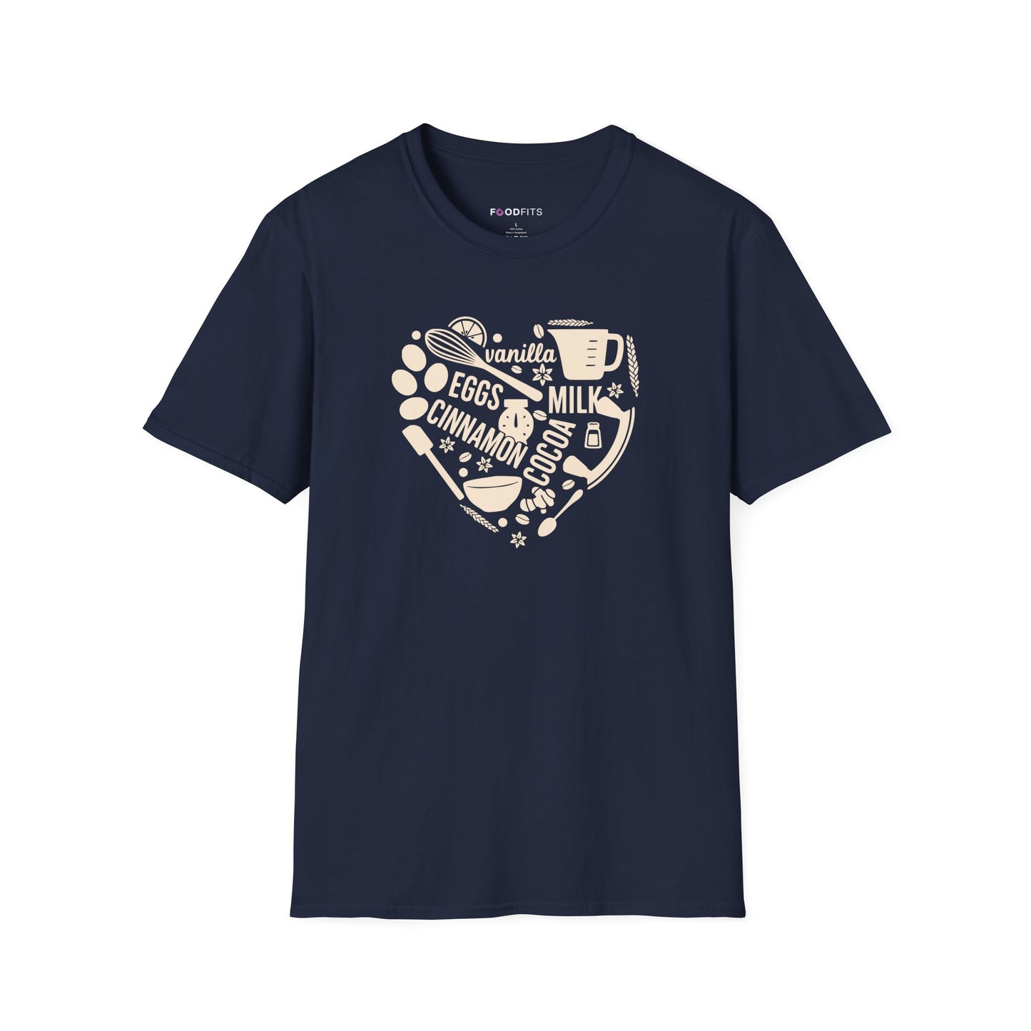 Baker's heart collage t-shirt