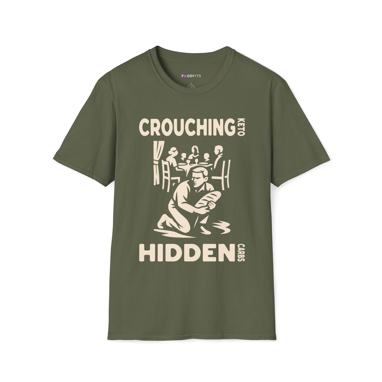 Crouching keto hidden carbs t-shirt