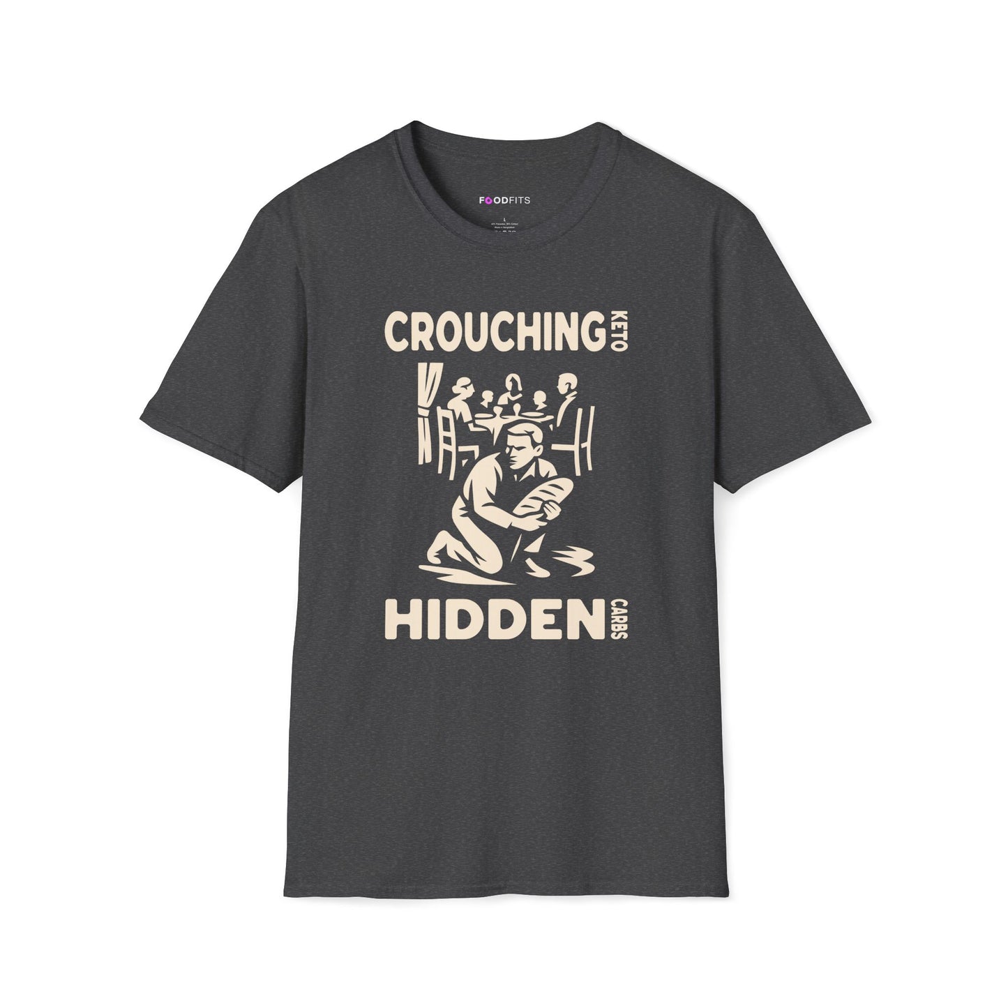 Crouching keto hidden carbs t-shirt