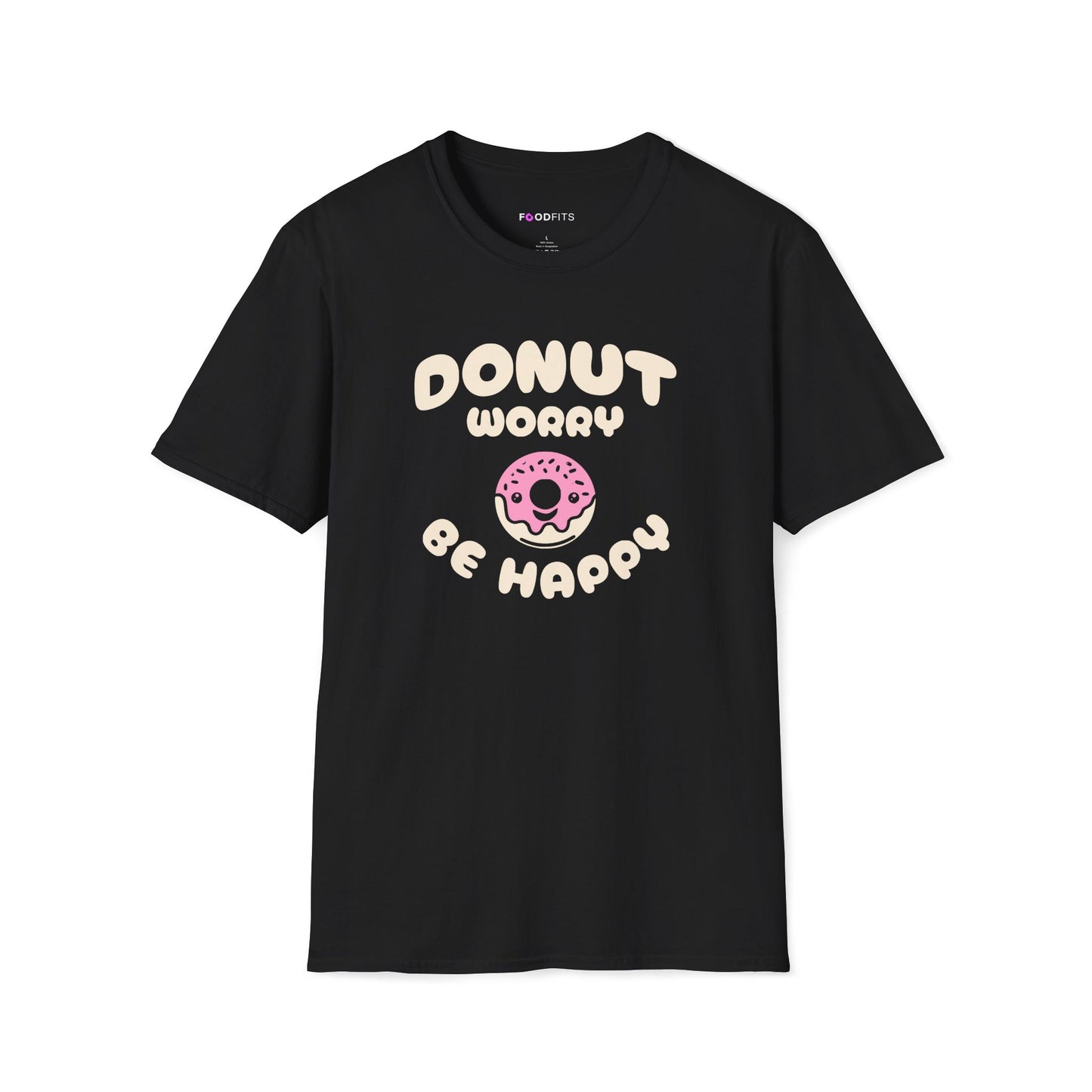 Donut worry be happy t-shirt