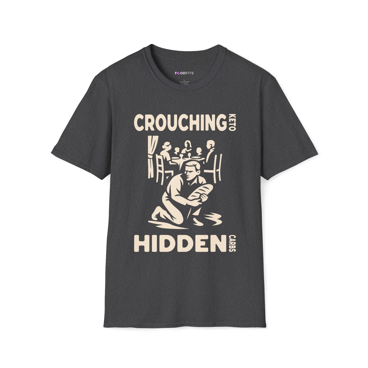 Crouching keto hidden carbs t-shirt