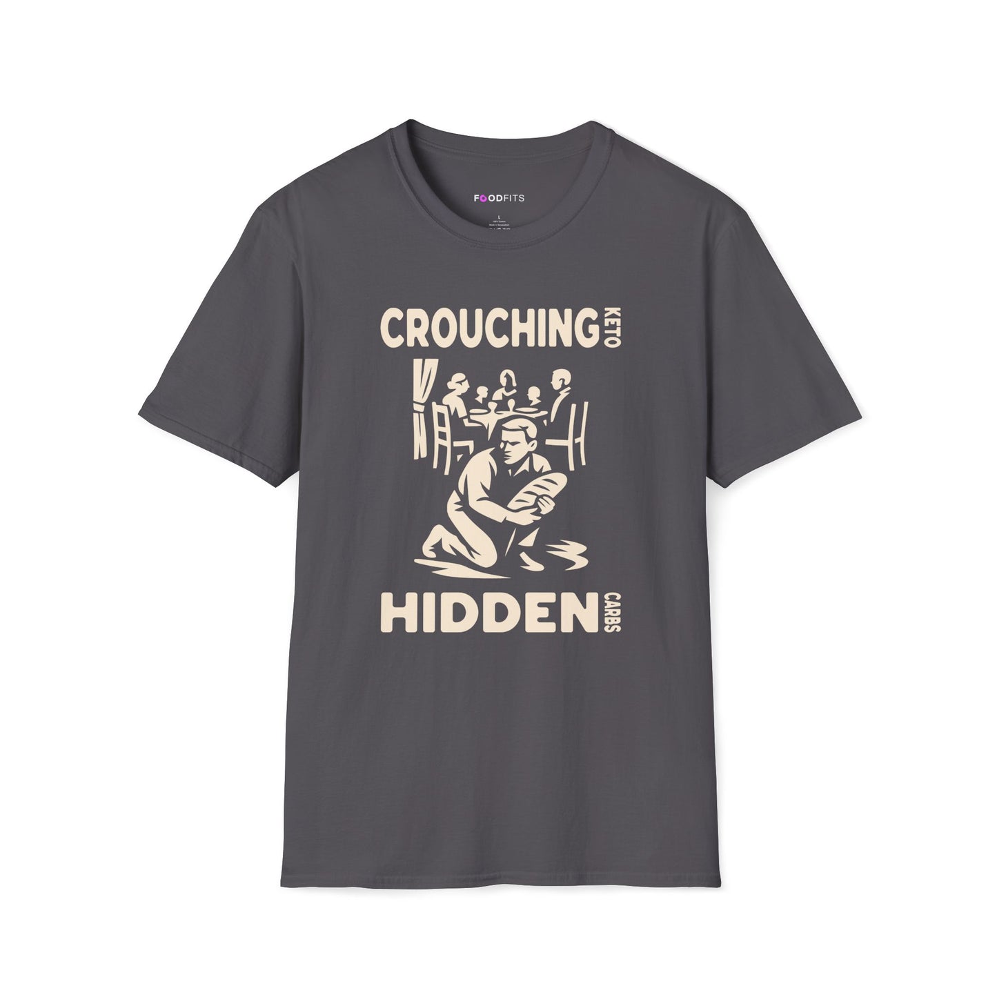 Crouching keto hidden carbs t-shirt
