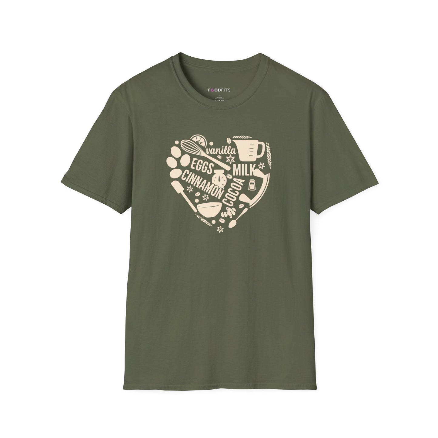 Baker's heart collage t-shirt