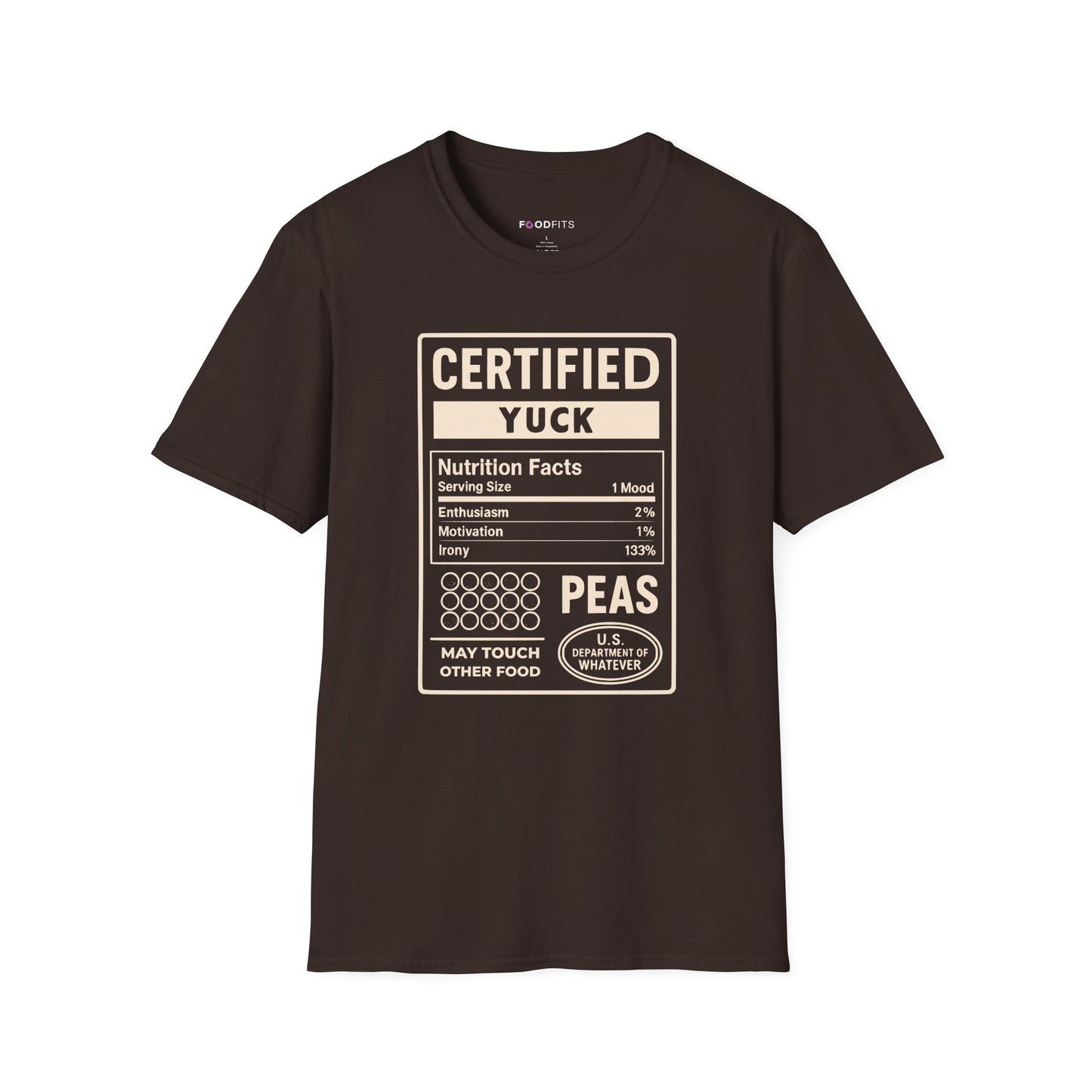 Certified yuck - peas t-shirt