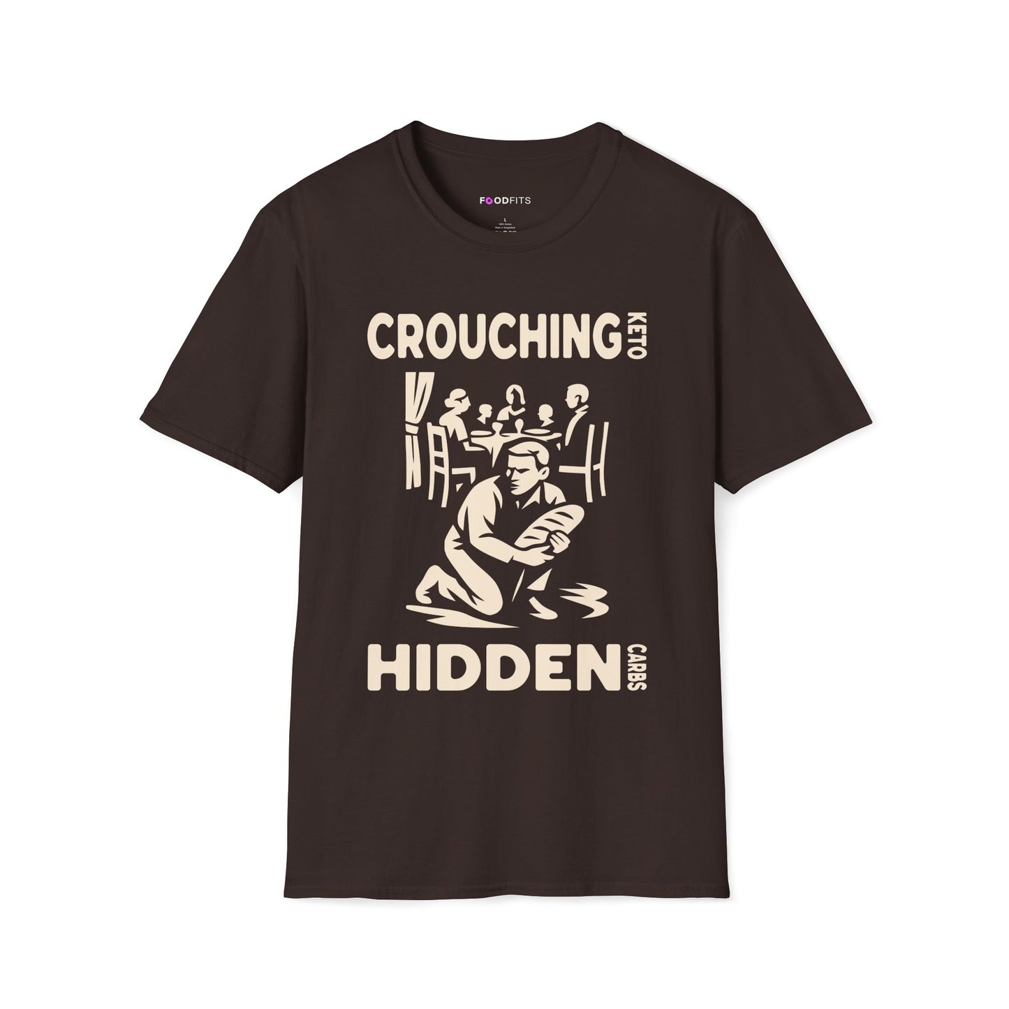 Crouching keto hidden carbs t-shirt