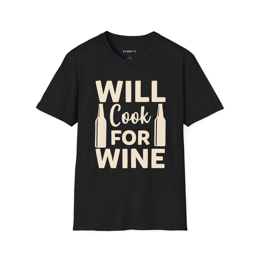 Will cook for wine t-shirt