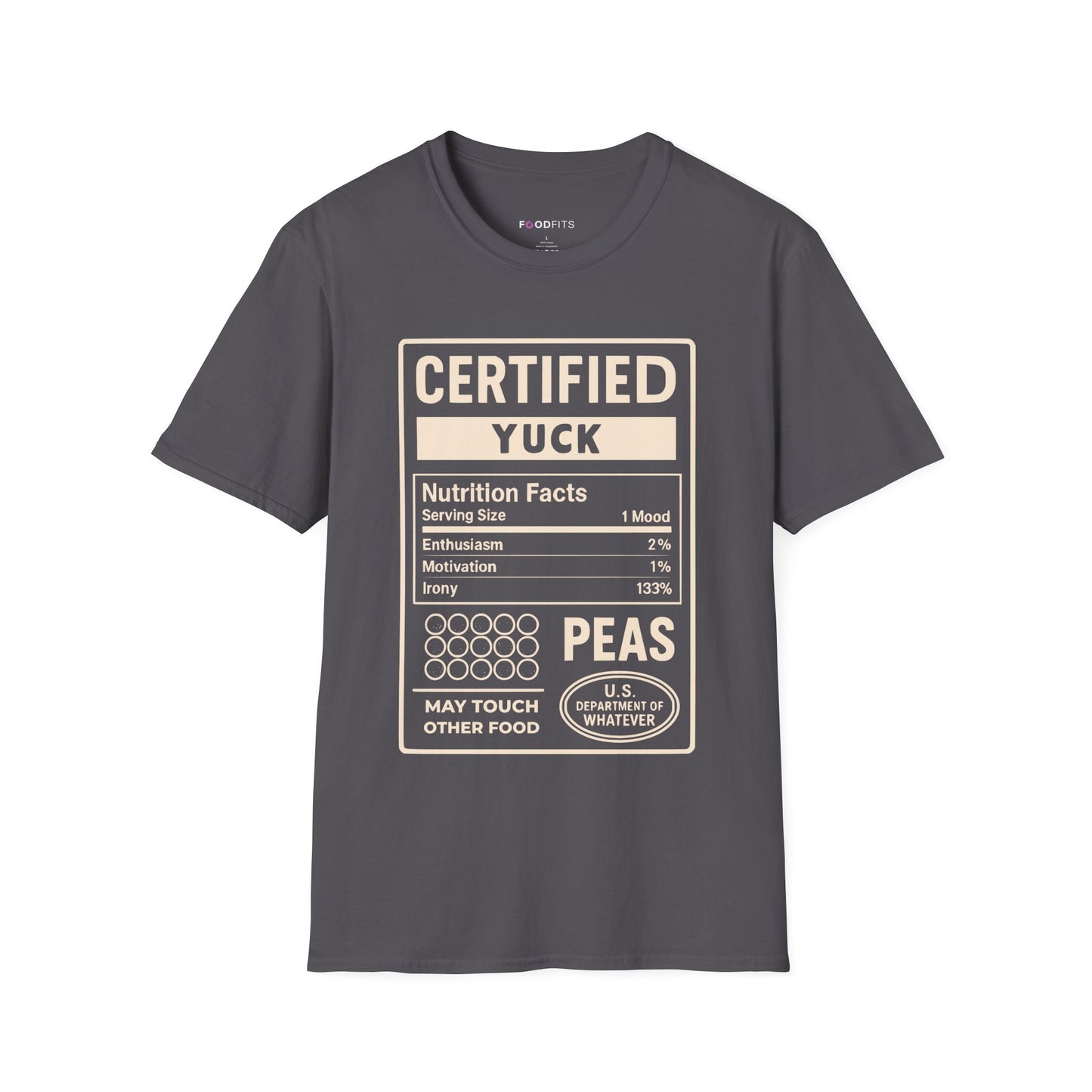 Certified yuck - peas t-shirt