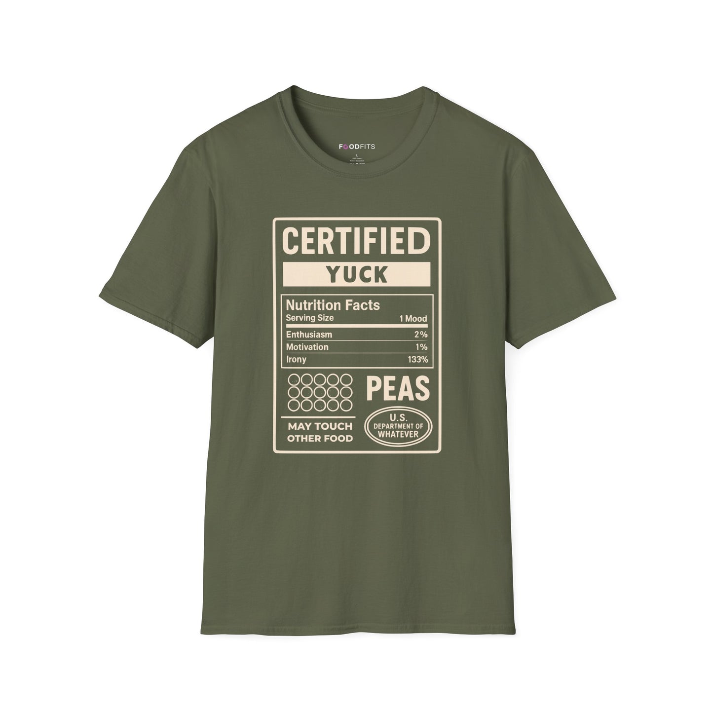 Certified yuck - peas t-shirt