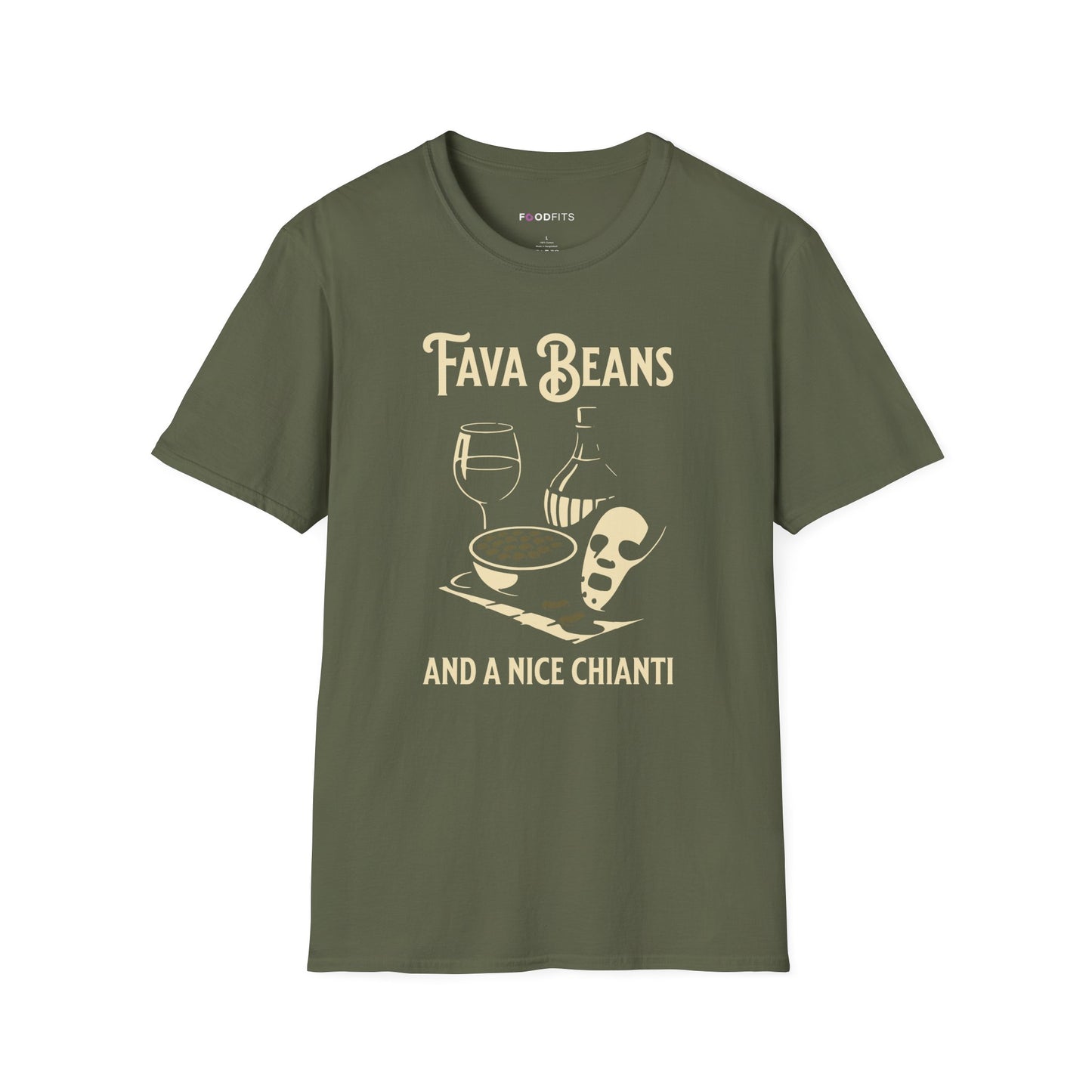 Fava beans and a nice chianti t-shirt