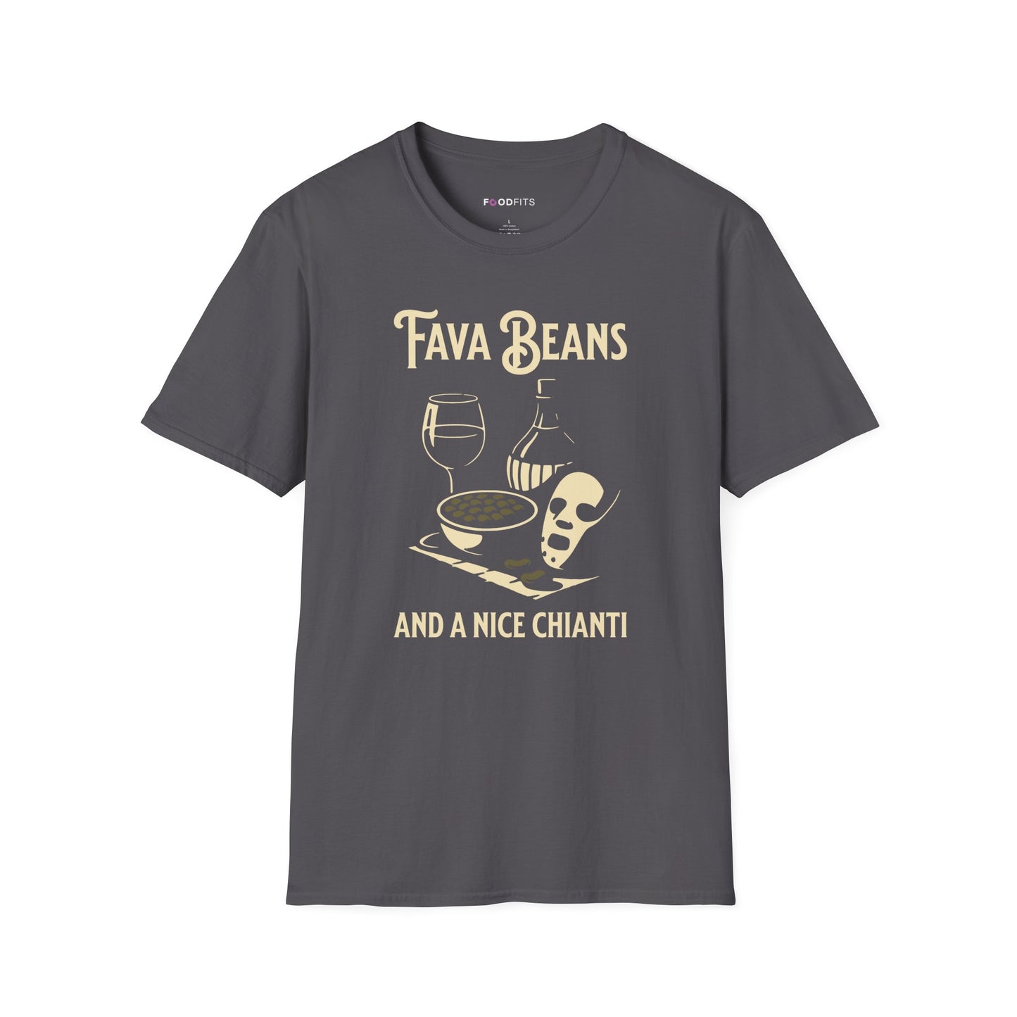 Fava beans and a nice chianti t-shirt