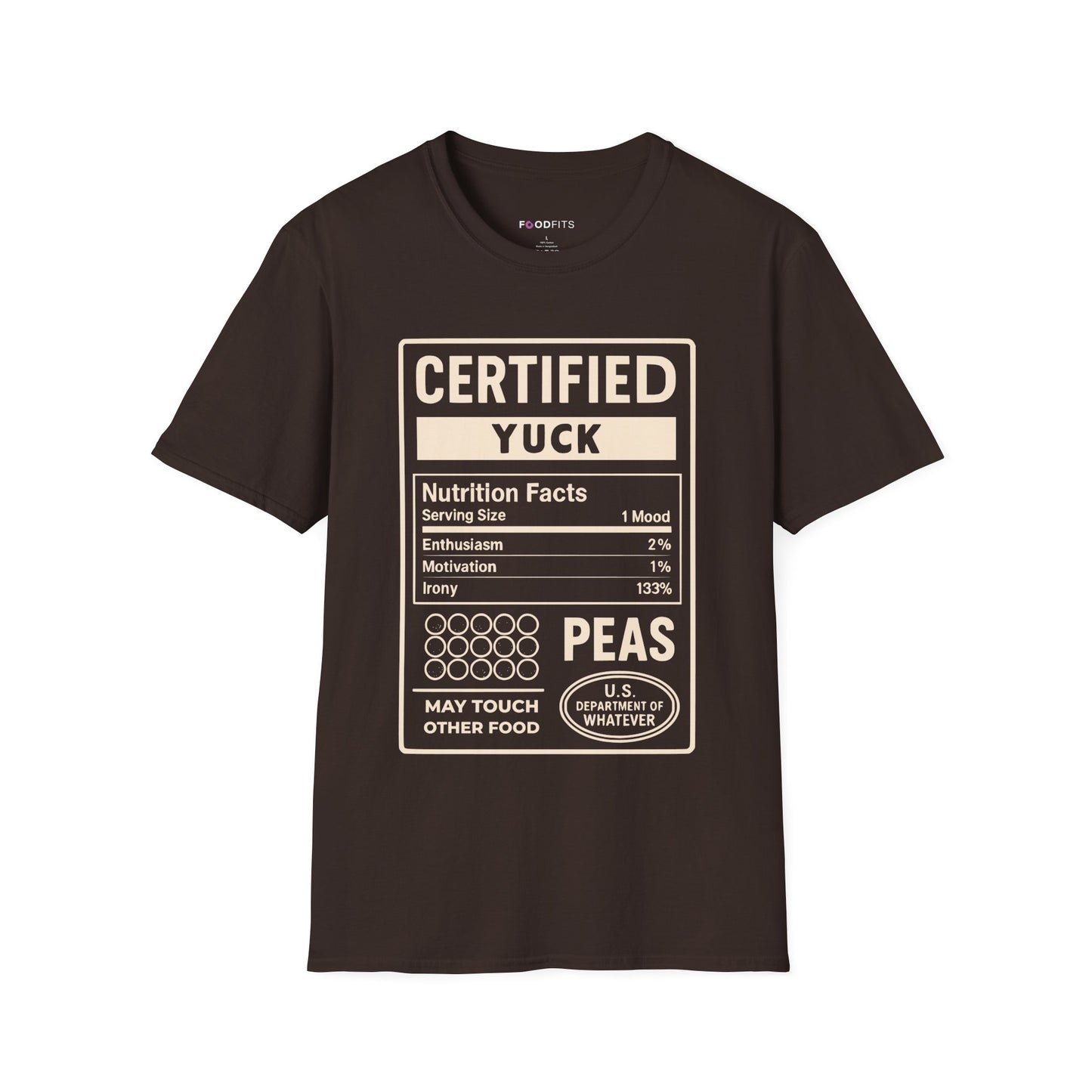 Certified yuck - peas t-shirt