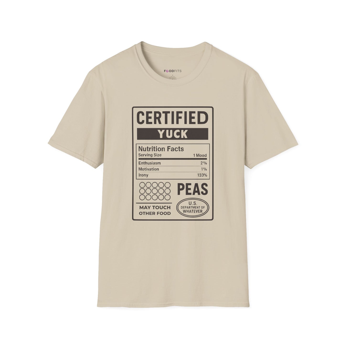 Certified yuck - peas t-shirt